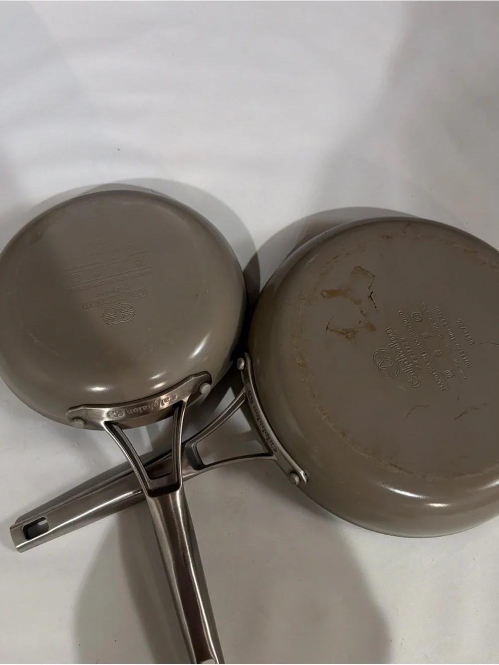 Calphalon Gray Ceramic Nonstick Frying Pan Set - 2 Piece Stainless Handles